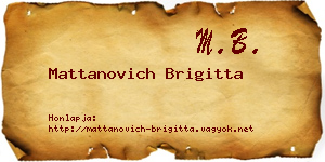Mattanovich Brigitta névjegykártya