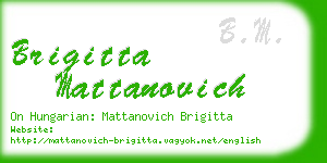 brigitta mattanovich business card